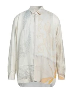 MAGLIANO Beige Men‘s Patterned Shirt
