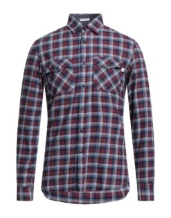 HACKETT Slate Blue Men‘s Checked Shirt
