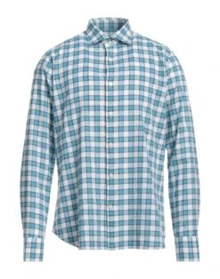 CALIBAN Pastel Blue Men‘s Checked Shirt