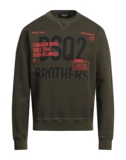 DSQUARED2 Military Green Men‘s Sweatshirt