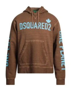 DSQUARED2 Brown Men‘s Hooded Sweatshirt