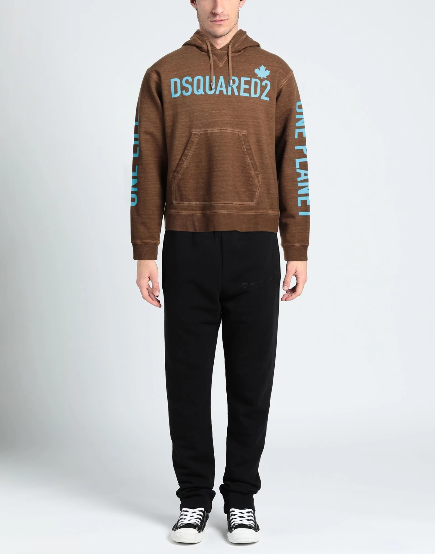 DSQUARED2 Brown Men‘s Hooded Sweatshirt 2 DSQUARED2 Brown Men‘s Hooded Sweatshirt - Image 2