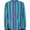 8 By COTTON STRIPED PRINTED LONG SLEEVE SHIRT Purple Men‘s Striped Shirt