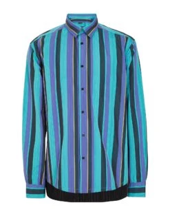 The Everyday Outfit 39 8 By COTTON STRIPED PRINTED LONG SLEEVE SHIRT Purple Men‘s Striped Shirt