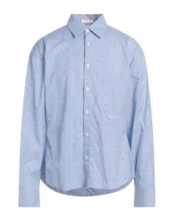 VALENTINO GARAVANI Azure Men‘s Checked Shirt