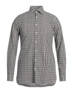 GABRIELE PASINI White Men‘s Patterned Shirt