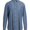 LUIGI BORRELLI NAPOLI Blue Men‘s Denim Shirt