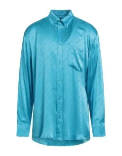 BALENCIAGA Azure Men‘s Patterned Shirt