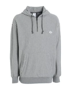 PUMA X NANAMĂCA PUMA X NANAMICA Striped Hoodie Grey Menâs Hooded Sweatshirt