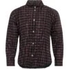 BALENCIAGA Burgundy Men‘s Checked Shirt
