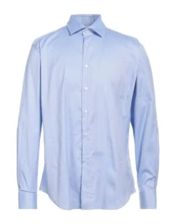 XACUS Sky Blue Men‘s Solid Color Shirt