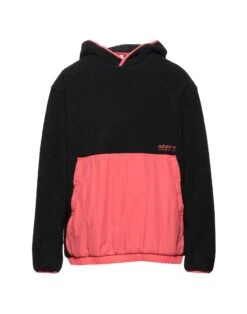 ADIDAS ORIGINALS PFLEEC HOOD Black Men‘s Hooded Sweatshirt