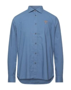 AERONAUTICA MILITARE Blue Men‘s Solid Color Shirt