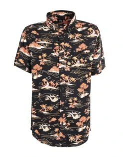 QUIKSILVER QS Camicia Simple Days Viscose Black Menâs Patterned Shirt