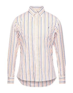 HARMONT&BLAINE Orange Men‘s Striped Shirt