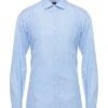 MP MASSIMO PIOMBO Azure Men‘s Solid Color Shirt