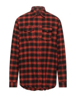 B-USED Red Men‘s Checked Shirt