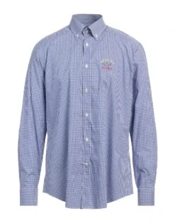 Paul&Shark PAUL & SHARK Midnight Blue Men‘s Checked Shirt