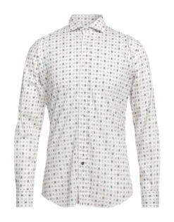 AT.P.CO Ivory Men‘s Patterned Shirt