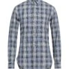 PAL ZILERI Slate Blue Men‘s Checked Shirt