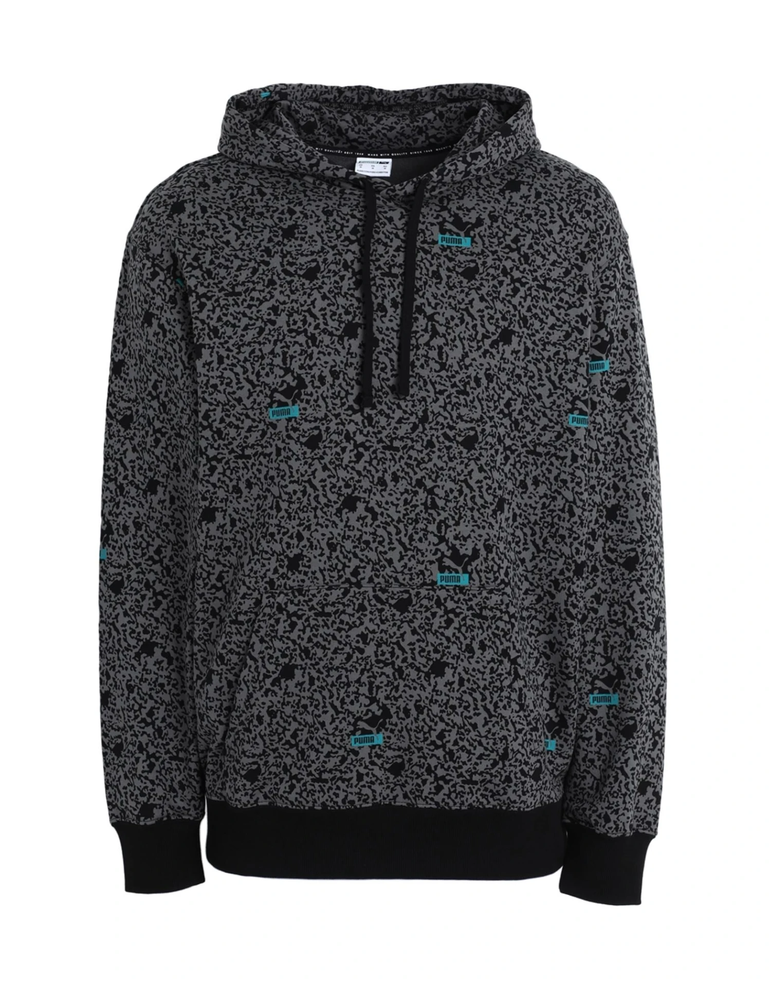 PUMA Brand Love AOP Hoodie TR Grey Men‘s Hooded Sweatshirt 1 PUMA Brand Love AOP Hoodie TR Grey Men‘s Hooded Sweatshirt