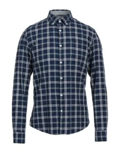 WOOLRICH Midnight Blue Men‘s Checked Shirt