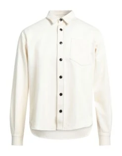 HAIKURE Ivory Men‘s Solid Color Shirt