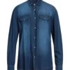 ORIGINAL VINTAGE STYLE Blue Men‘s Denim Shirt