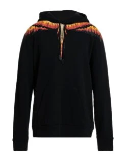 MARCELO BURLON Black Men‘s Hooded Sweatshirt
