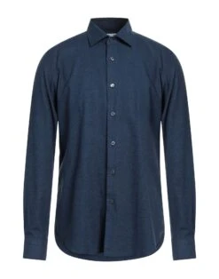ROBERT FRIEDMAN Midnight Blue Men‘s Solid Color Shirt