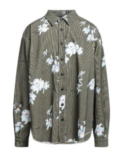 N°21 Military Green Men‘s Patterned Shirt