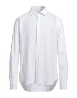 ROBERT FRIEDMAN White Men‘s Solid Color Shirt