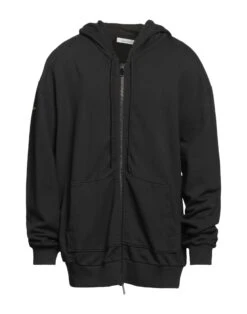 NOSTRASANTISSIMA Black Men‘s Hooded Sweatshirt