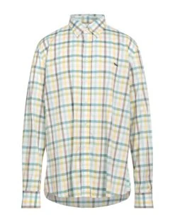 HARMONT&BLAINE Light Green Men‘s Checked Shirt