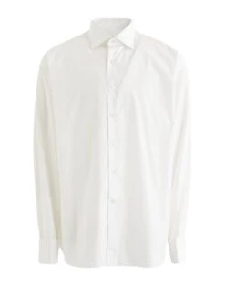ALESSANDRO GHERARDI White Men‘s Solid Color Shirt