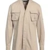 LARDINI Beige Men‘s Solid Color Shirt
