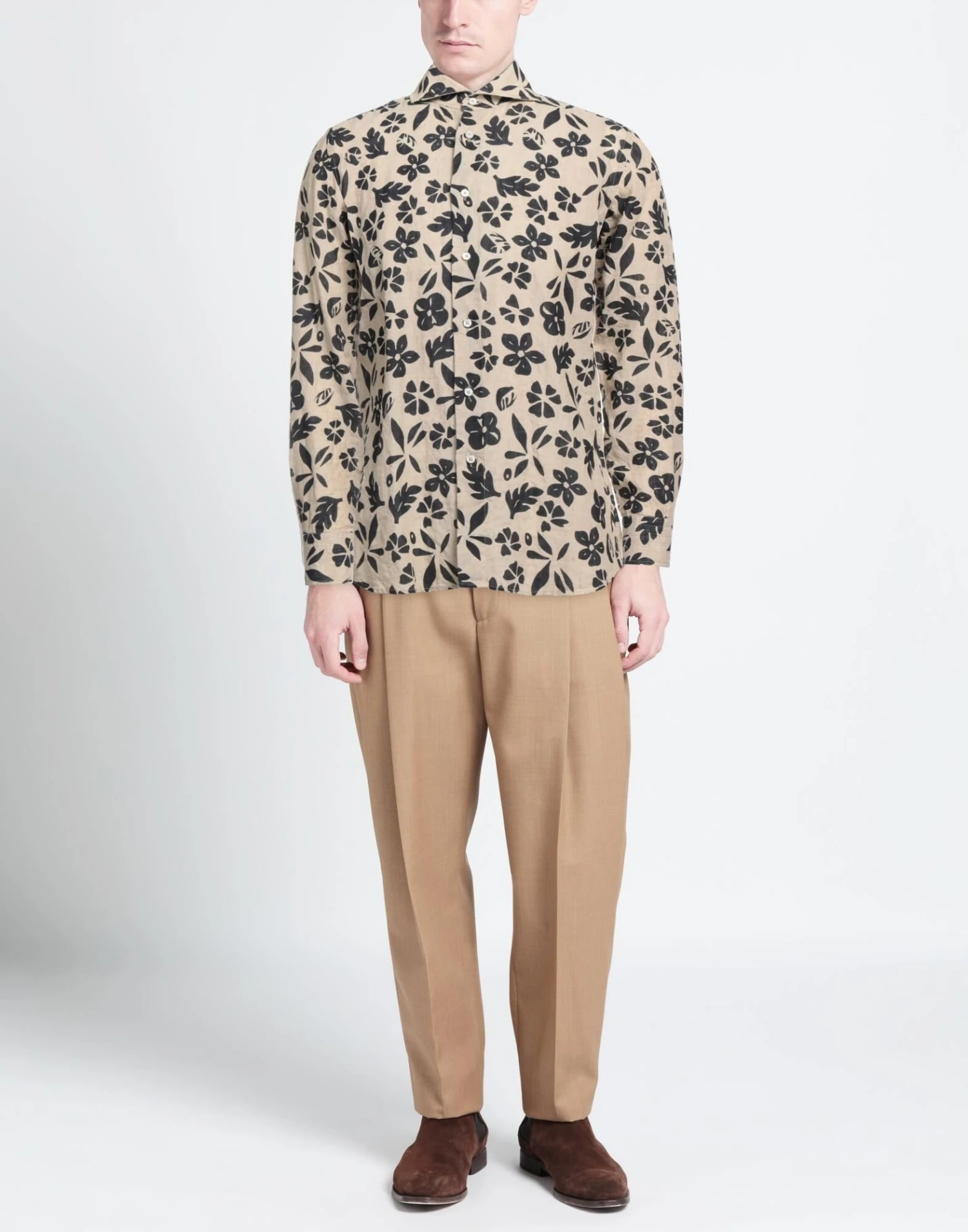 ROSSI Sand Men‘s Linen Shirt 2 ROSSI Sand Men‘s Linen Shirt - Image 2