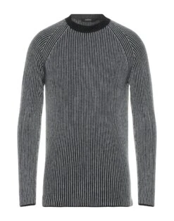 ALPHA STUDIO Black Men‘s Sweater