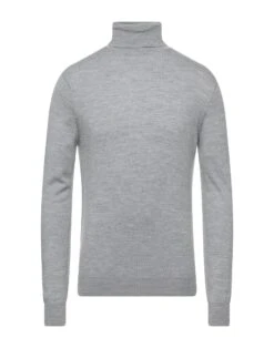 ARAGONA Grey Men‘s Turtleneck