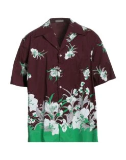VALENTINO GARAVANI Burgundy Men‘s Patterned Shirt