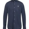 AUTOMOBILI LAMBORGHINI Midnight Blue Men‘s Solid Color Shirt