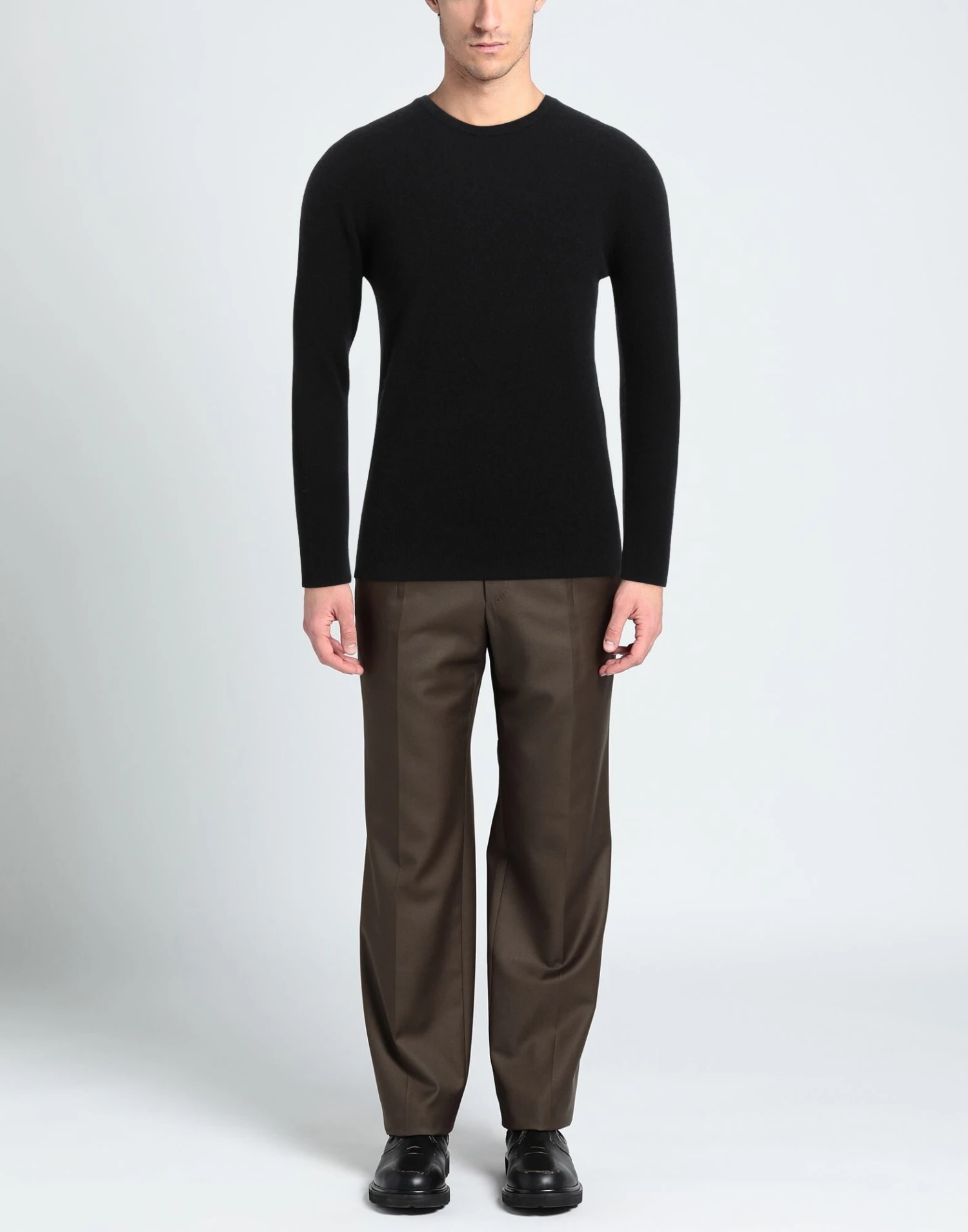 ROBERTO COLLINA Black Men‘s Sweater 2 ROBERTO COLLINA Black Men‘s Sweater - Image 2