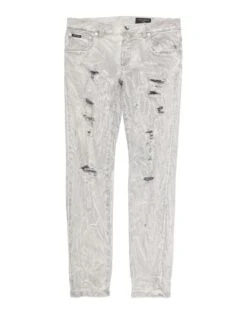 DOLCE & GABBANA Light Grey Men‘s Denim Pants