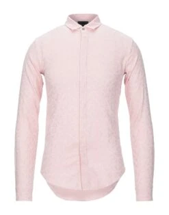 EMPORIO ARMANI Pink Men‘s Patterned Shirt