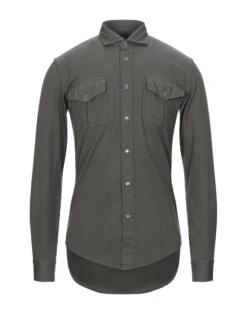 BRIAN DALES Military Green Men‘s Solid Color Shirt