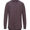 MASSIMO ALBA Garnet Men‘s Solid Color Shirt