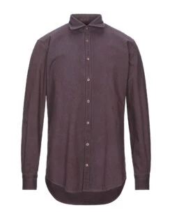 MASSIMO ALBA Garnet Men‘s Solid Color Shirt