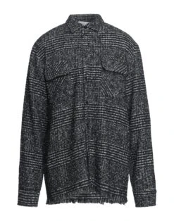 LANEUS Midnight Blue Men‘s Patterned Shirt