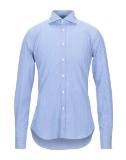 ROSSI Slate Blue Men‘s Checked Shirt