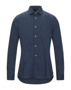 AT.P.CO Midnight Blue Men‘s Solid Color Shirt